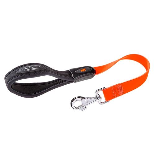 Ferplast Laisse Courte pour Chiens EVOLUTION GM25/55, Hypoallergénique, Lavable, Poignée rembourrée, Orange Orange