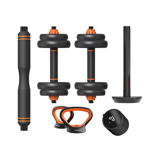 Pack smart kit haltères + barre + poids russe xiaomi fed 10 kg + capteur