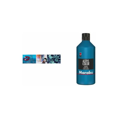 Marabu Peinture acrylique Acryl Color, 500 ml, noir 073