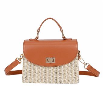 Mini Pochette Bandoulière FOSSIL En Cuir Marron Bicolore - Très Très Bon état - Modèle Besace