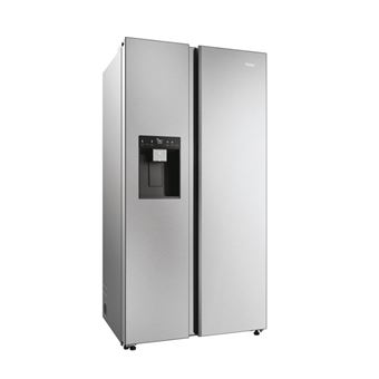 Réfrigérateur américain 90.5cm 601l ventilé platinium Haier HSW59F18EIMM