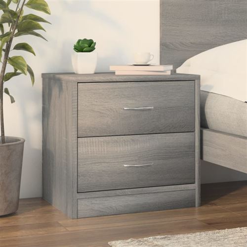 VIDAXL - Table de chevet - Sonoma - Gris - 40x30x40 cm - Image 3