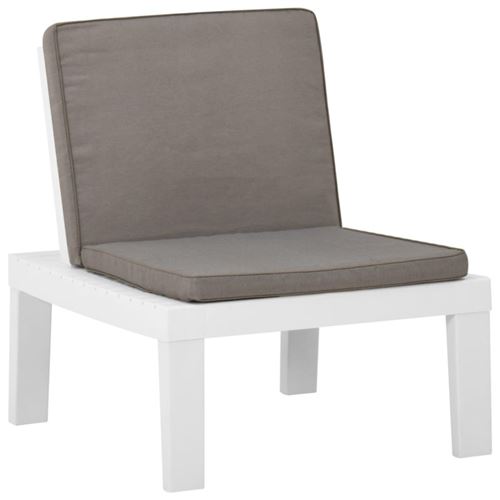 Vidaxl Blanc Chaise De Salon De Jardin - Image 3