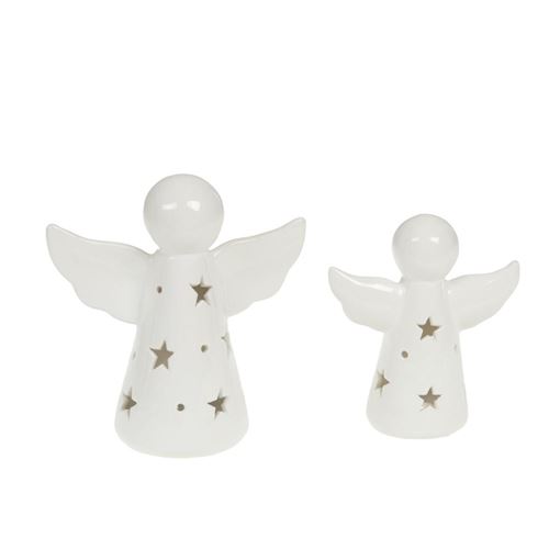 Amadeus Blanc Set De 2 Anges Lumous - Céramique - Image 3