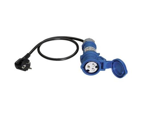 Benning 044143 Adaptateur de mesure Prise mâle + contact de protection - femelle CEE Cara bleu