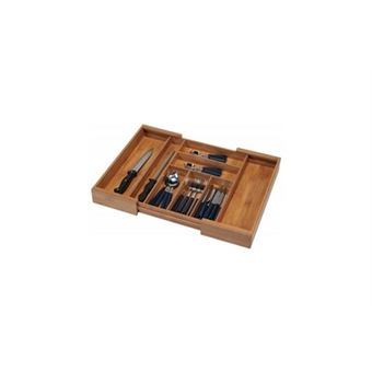 Range-Couverts Extensible En Bambou Alpina - Organisateur De Tiroir Réglable Pour Cuisine Et Bureau - 3