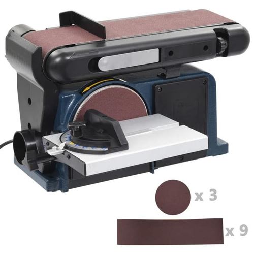 Non Communiqué Vidaxl Ponceuse À Disque Et À Bande Electrique Machine À Polir Bande De Ponçage Machine-Outil De Meulage Bord Déchiqueté 370 144833