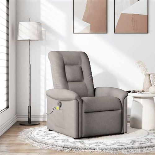 Non Communiqué Gris Vidaxl Fauteuil De Massage, Relaxation Tissu Taupe