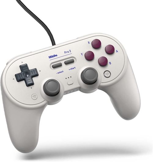 8Bitdo Pro 2 Manette Filaire USB pour Nintendo Switch PC macOS Android Steam & Raspberry Pi (G Classic Edition)