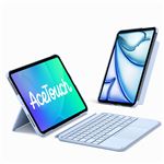 Inateck Ultraléger Clavier iPad Bluetooth pour A16 2025 iPad 11/10 eme Gen, iPad Air Pro 11 Pouces, avec Pavé Tactile, AZERTY, Bleu