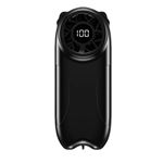 Ventilateur portable,ELVANZA,ventilateur de poche,ventilateur à porter autour du cou,format mini de la taille d'un rouge à lèvres,affichage numérique de la charge,batterie haute capacité de 4000 mAh,noir