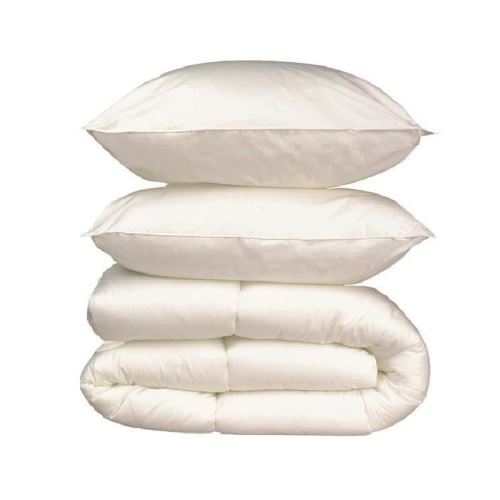Pack linge de lit Microfibre - 1 Couette chaude 200x200 cm + 2 Oreillers 60x60 cm blanc