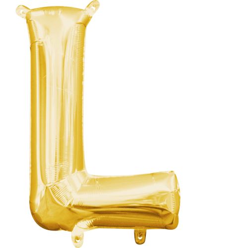 Amscan ballon d'aluminium lettre L 20 x 33 cm or