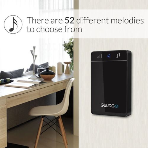 Guudgo GD-MD01 Musique sans fil à écran tactile Sonnette Portable Étanche 52 Carillon Mélodie