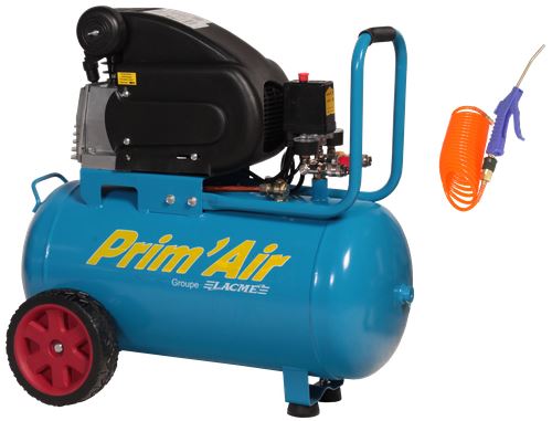 Compresseur Prim'Air 13/50-2 50L 13M³/H Mono 2CV 8 bars LACME - 104200