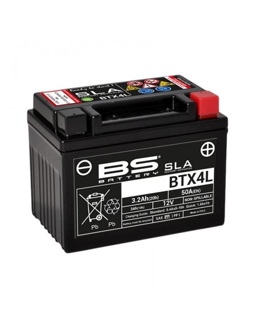 Batterie BS BATTERY BTX4L SLA sans entretien activée usine