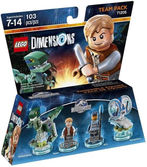 Figurine 'Lego Dimensions' - Owen & Trooper - Jurassic World : Pack Equipe