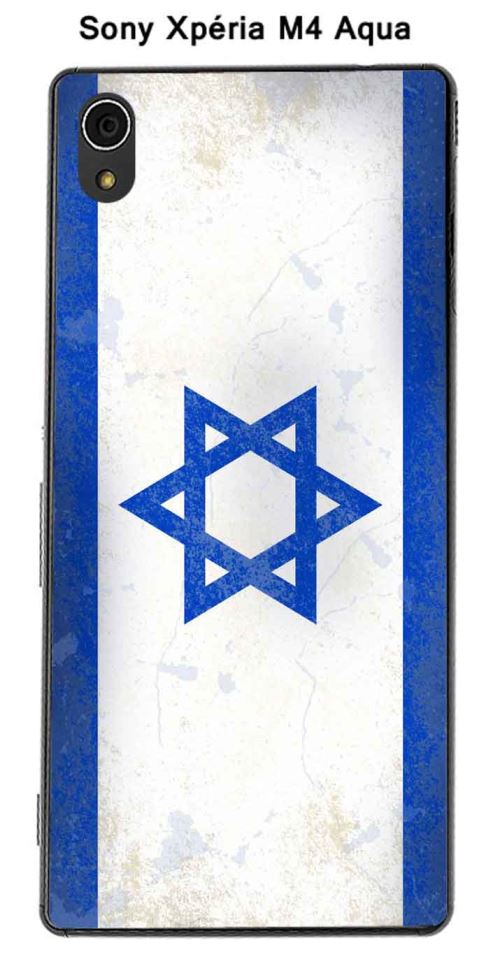 Coque Drapeau Israel vintage pour Sony Xpéria M4 Aqua