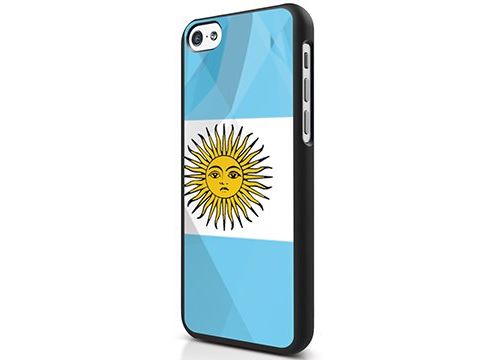 Coque arrière rigide noire pour iPhone 4/4s avec motif drapeau Argentine