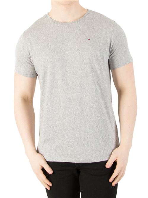 Tommy Jeans Homme T-shirt original en jersey, Gris