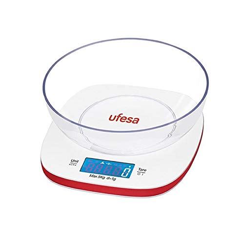 Ufesa BC1450 Balance de Cuisine Blanc/Rouge