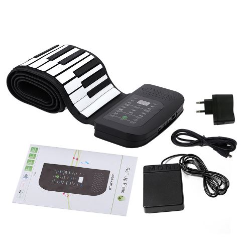 ammoon Piano Portable 88 Touches en Silicone Rouleau flexible Up