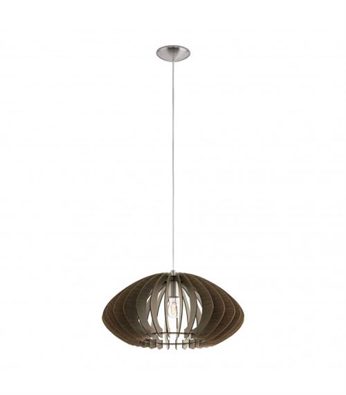 Eglo Cossano 2 Indoor E27 Brown, Wood – Ceiling Lighting (Bedroom, corridor, dining room, Kitchen, Living room, storage room, Indoor, Brown, Wood, iP20, Surfaced, nickel, Steel)