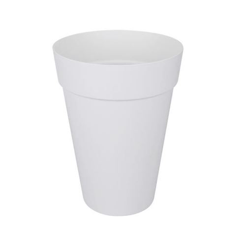 Elho - Pot de fleurs rond haut Loft Urban - ø 35 cm - Blanc