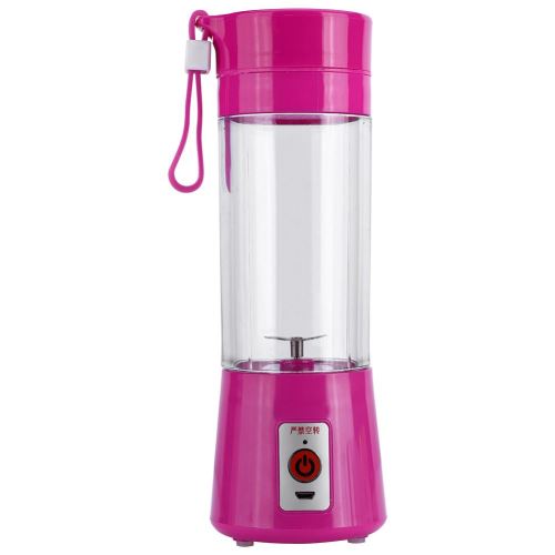 Mini Mixeur Presse-agrumes électriques d'extracteur de jus de fruit rechargeable portatif de 380ML USB Rose rouge