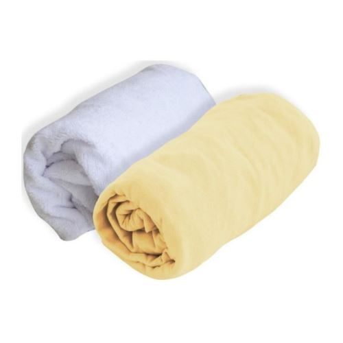 DOMIVA Lot de 1 Alese PU + 1 Drap housse Paille - 60 x 120 cm