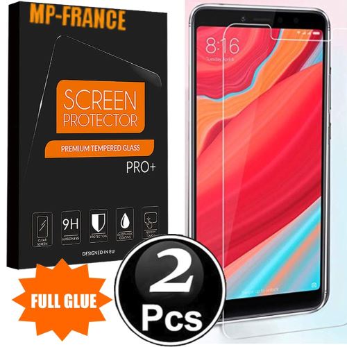Protection écran pour Xiaomi Redmi S2 (Redmi Y2) Verre Trempé Protection Film -Protection Maximale- -Sans Bulles- Lot de X2 Verres full glue Ultra-Clear
