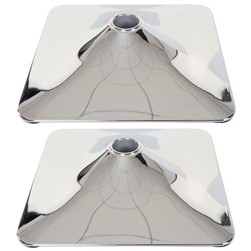2x plateau de sol pour tabouret de bar chrome Ø 37,5cm