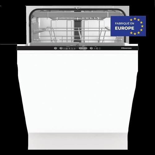 Hisense HVSP3C - Lave-vaisselle - intégrable - Niche - largeur : 60 cm - profondeur : 57 cm - hauteur : 82 cm - noir