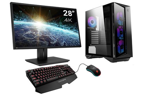 Pack PC Pro Gaming Watercooling, Intel i9-10850K, Geforce RTX 3090, 32 Go RAM, 500Go SSD M.2 PCIe, 3To HDD, écran 28 4K, c/s et Win 10