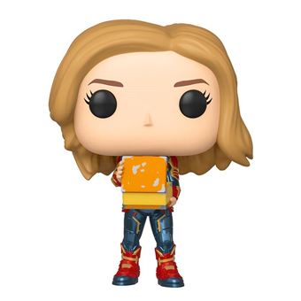 Captain Marvel - Figurine POP! Bobble Head Captain Marvel avec Lunch Box 9 cm
