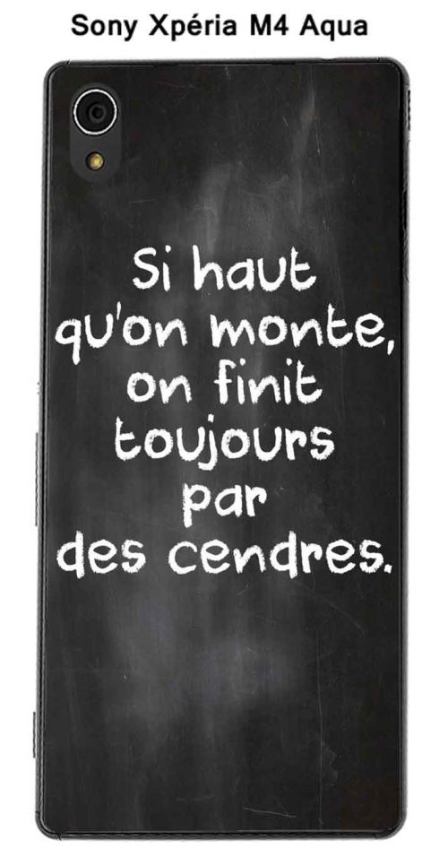 Coque Citation tableau-5 pour Sony Xpéria M4 Aqua