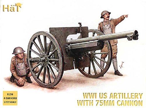 Artillerie américaine de la Première Guerre mondiale à l'échelle 172 avec canon de 75 mm