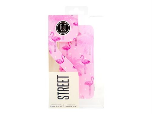 Uunique Street - Tropical Dream - achterzijde behuizing voor mobiele telefoon - thermoplastic polyurethaan (TPU) - flamingo roze - voor Apple iPhone 6, 6s, 7