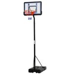 Panier de basketball sur pied hauteur réglable H.182-213/220-250 cm lestage roulettes noir