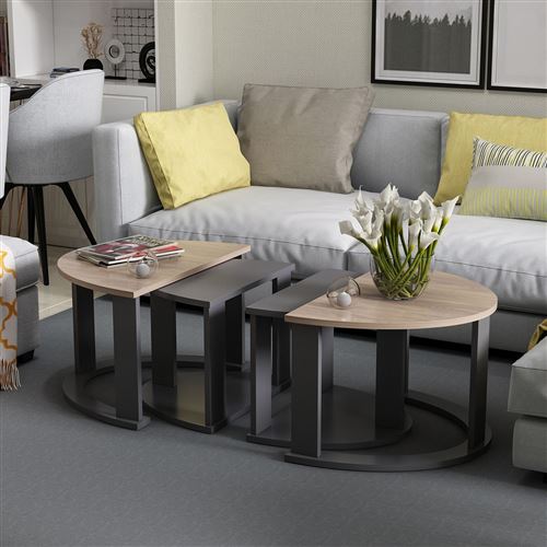 229€10 sur Table basse modulable design Antella L. 90 x H 203€10 sur Table basse design Owen L. 80 x l. 74 cm Noir