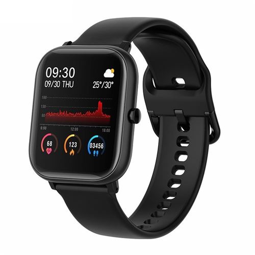 Montre Connectée CHRONUS pour Homme Femmes Enfant avec Étanche Sport Fitness Trackers d'Activité pour Android iOS-Noir