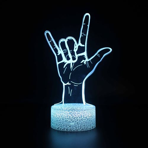 Lampe 3D Tactile Veilleuses Enfant 7 Couleurs avec Telecommande - Style #341