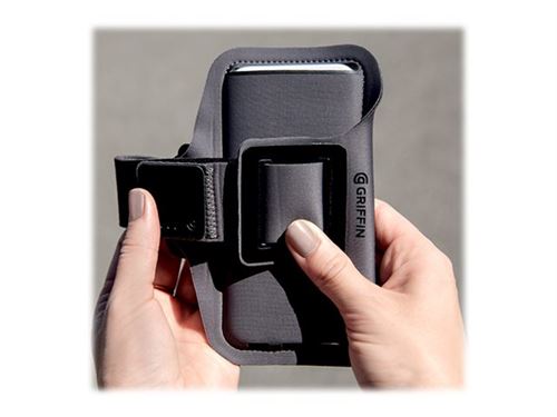 Griffin Trainer Plus - Armpak voor mobiele telefoon - neopreen - zwart - voor Apple iPhone 6, 6s