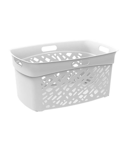 eda corbeille a linge alméria - 45 l - blanc