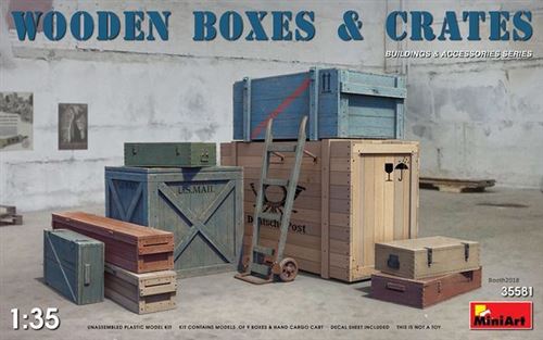 Wooden Boxes & Crates - 1:35e - Miniart