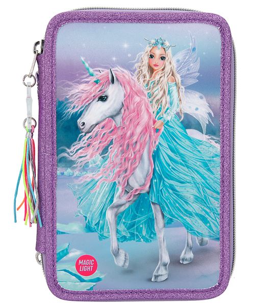 Top Model pochette avec lumière Modèle Fantasy 20,5 cm polyester violet