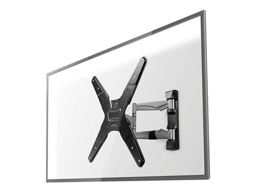 Nedis Premium-line TVWM5530BK - Haakje - full-motion - voor TV - aluminium, staal - zwart, zilver - schermgrootte: 26-42 - te bevestigen aan de muur