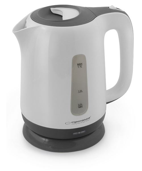 Esperanza ekk015e bouilloire électrique kalambo 1,7 l pc, blanc, gris
