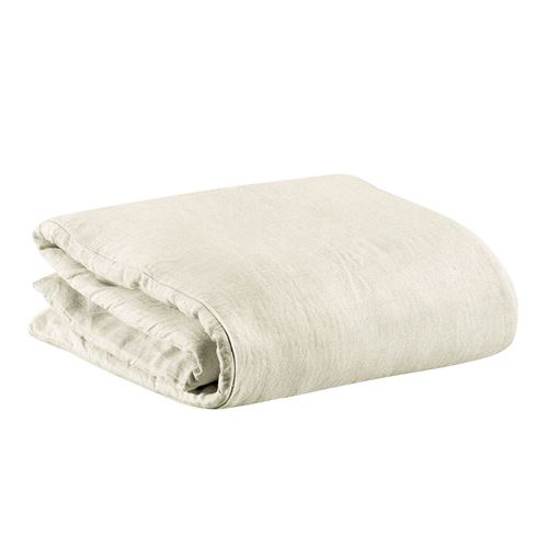 Housse de couette Stonewashed Zeff craie 140 x 200 cm Vivaraise