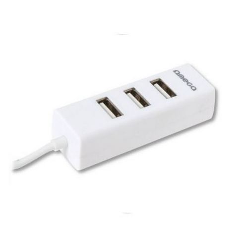 Hub USB 4 Ports Omega OUH243W USB 2.0 Blanc